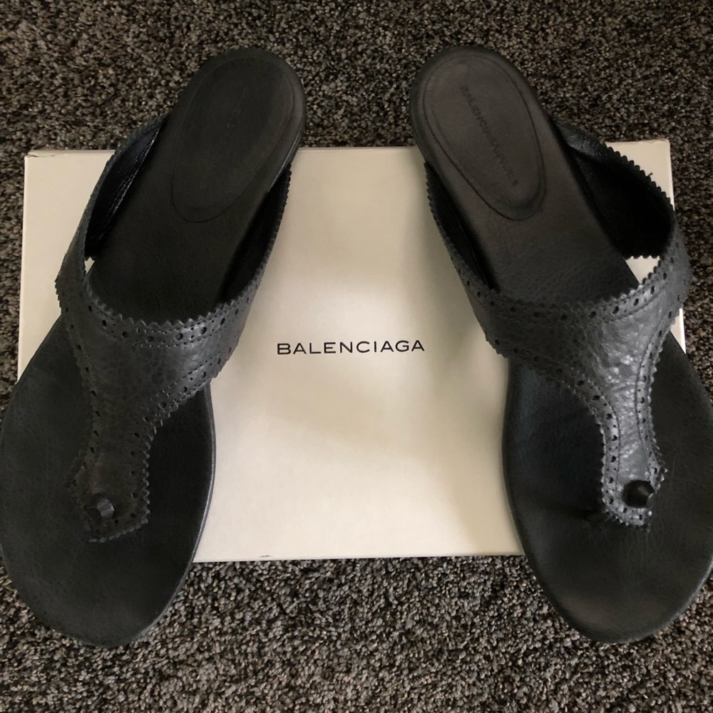Balenciaga toe post sandals